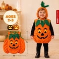 thumbnail image 4 of JEEXI Halloween Pumpkin Costume for Toddlers Baby Boys Girls Kids, Cosplay Pumpkin Cutie Pie Costume Suits, 2-3 Years Old, 4 of 9