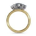 thumbnail image 4 of Wedding Engagement Rings For Women |  Center 8x6mm Oval Cut Lab Created Moissanite Solitaire Cluster Style Promis Ring in 14K Solid Yellow Gold, Ring Size 8.5, 4 of 6