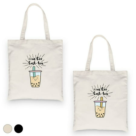 Boba Milk Best-Tea Funny BFF Matching Canvas Bags Gift For (Best Milk For Espresso)
