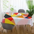 thumbnail image 3 of Yayeee Tablecloths 60" x 90" Rectangle Wrinkle Resistant Party Table Cover, Purple Triangles, 3 of 8