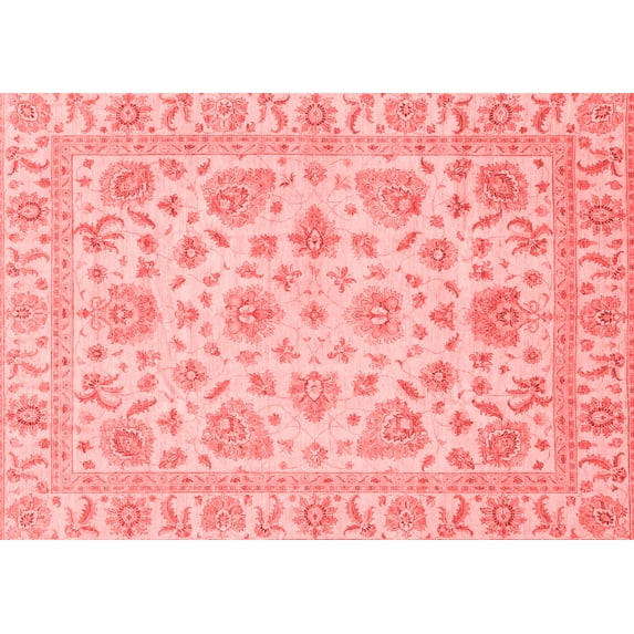 Ahgly Company Indoor Rectangle Abstract Red Modern Area Rugs, 2' x 3'