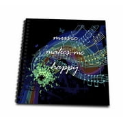 3dRose Image of A Rainbow of Notes With Butterflies - Mini Notepad, 4 by 4-inch