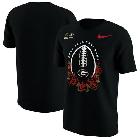 Nice Rose - Georgia Bulldogs Nike Youth College Football Playoff 2018 Rose Bowl Bound Illustrated T-Shirt - Black - Yth S