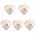 thumbnail image 2 of Apmemiss Sea Glass Friendship Heart Ornaments, 5 Pack Handmade Sea Glass Christmas Decor, Beach Themed Keepsake Gifts, Ocean Inspired Holiday Decoration, Unique Friendship Day Gift Set, 2 of 7