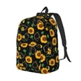 thumbnail image 2 of Balery Flower (2) Vintage Canvas Backpack for Men and Women - Large Capacity, Durable Travel Laptop Bag for School, Work, Hiking, and Outdoor Activities, 2 of 7