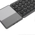 thumbnail image 5 of Round Key Bluetooth Foldable Keyboard with Touchpad Universal 140mAh Wireless 64 Key Folding Keyboard Black, 5 of 5