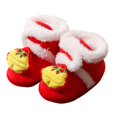 thumbnail image 1 of Goodw7 Newborn Christmas Booties for Festive Outings, High-Top Fleece Lined Warm Winter Infant Pre-Shoes with Embroidered Holiday Decor, Soft Sole Shoes, 1 of 6