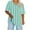 Green T-Shirts, variant on Women's Plus Size V-Neck Shirts Striped Half Sleeve T-Shirt Casual Loose Fit Tee Tunic Tops Oversized Summer Basic Blouses Hot Pink XL