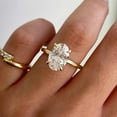 thumbnail image 6 of 3 CT Oval Cut Certified GRA Moissanite Engagment Solid Gold With Hidden Halo Wedding Anniversary Promise Ring, 6 of 6