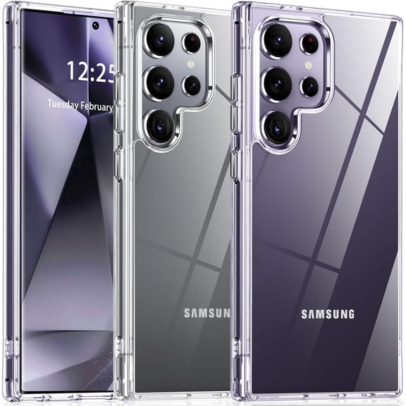 Entronix Clear Case Compatible with Galaxy S23 Ultra, Scratch-Resistant Hard Cover