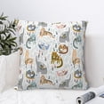thumbnail image 4 of Pofeuu Cute Colorful Animal Print Double-sided plush pillowcase Square Throw Pillow Covers Pillows Cover for Living Room Bedroom Sofa Couch Cushion Cover（No pillow core）-22"x22", 4 of 7