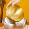 thumbnail image 6 of Stainless Steel Salad Bowls, Mixing Bowls, Nesting Bowls, Snacks Bowls, Serving Bowls for Mixing, Cooking, Baking, Prepping, Set of 2, Small & Large - 5.9 & 7.9 Inch (Gold), 6 of 8