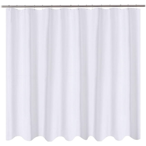 Fabric Shower Curtain Liner 96 X 78 Inch Xl Size Hotel Quality Washable Water Repellent White Bathroom Curtains With Grommets 96x78 Com Fabric Shower Curtain Liner 96 X 78, Shower Curtain Measurements