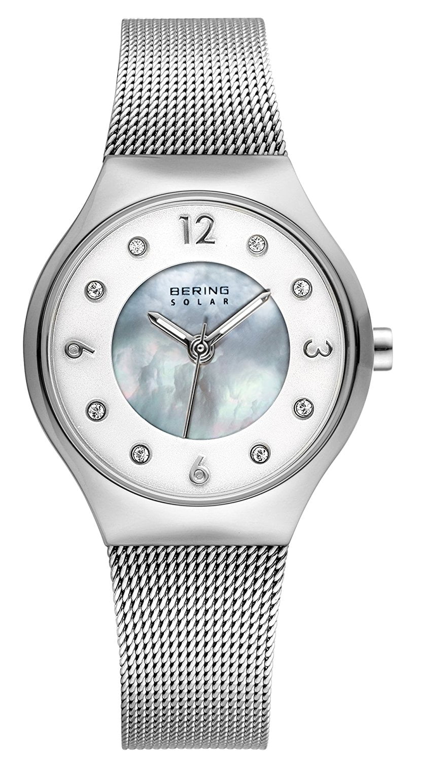 BERING Time 14427004 Womens Solar Collection Watch with Mesh Band and