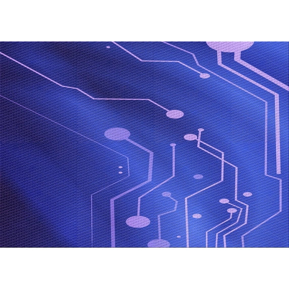 Ahgly Company Indoor Rectangle Patterned Blue Ribbon Blue Area Rugs, 8' x 10'