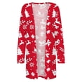 thumbnail image 3 of hirigin Women Christmas Cardigan, Long Sleeve Open Front Graphic Ladies Outwear for Daily Party, 3 of 5