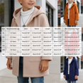 thumbnail image 3 of OJSFQUFP Boys' Hooded Single Breasted Solid Color Elegant Coat Versatile Wool Trench Coat for Toddlers and Preschoolers, 3 of 7