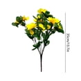 thumbnail image 3 of Fiaya Women Artificial Azalea Flowers Yellow UV Resistant Faux Shrubs Plants Fake Flowers for Porch Garden Wedding Decor 13.8in, 3 of 6