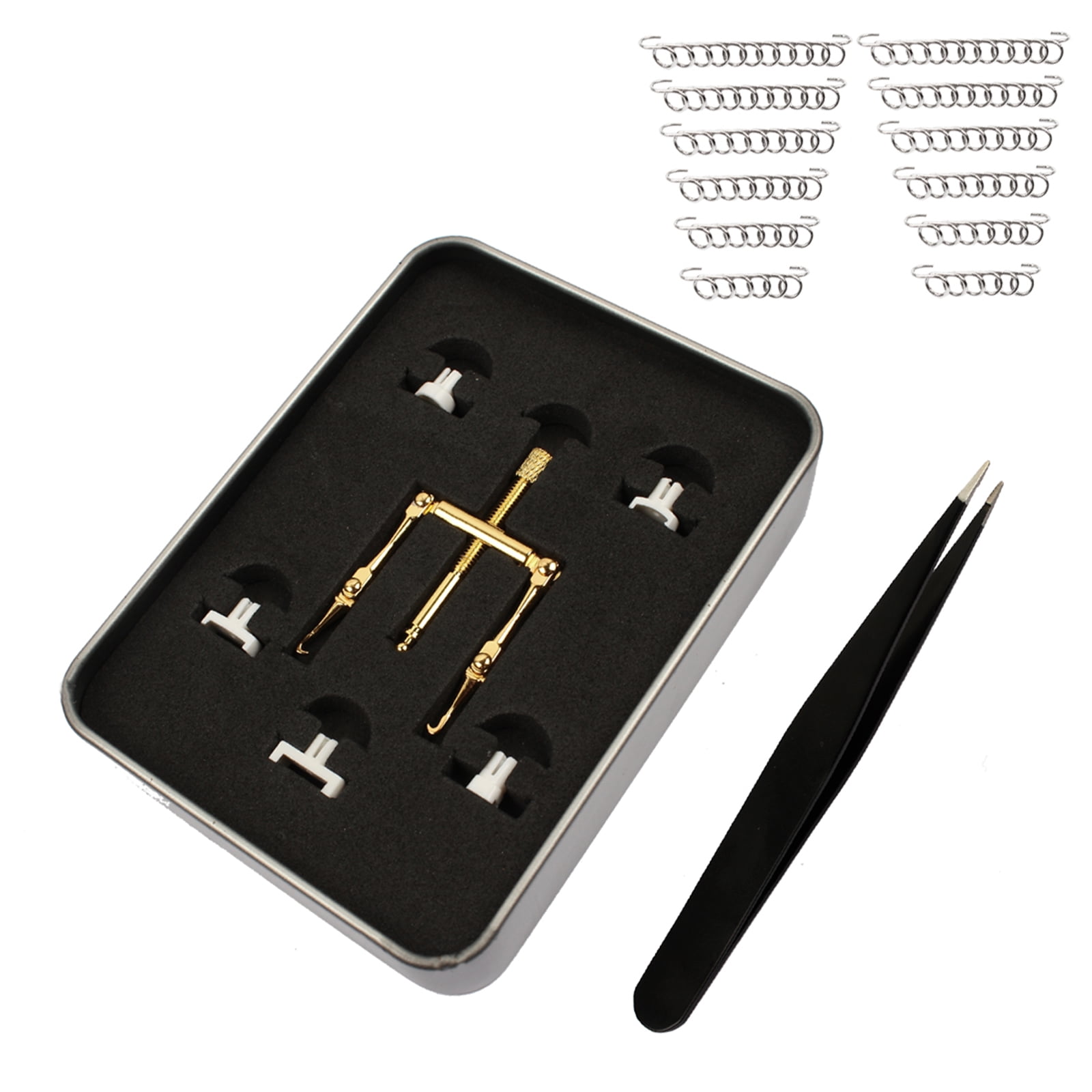 Ingrown Toenail Tools Kit Toenail Tool Toenail Spring for Ingrown Toenail Correction Toe Nail Corrector Braces Tweezers & Toenail Lifter