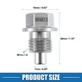 thumbnail image 3 of Unique Bargains Vehicle Engine Magnetic Oil Drain Plug M14x1.5 Stainless Steel with Copper Washer (Pack of 2), 3 of 6