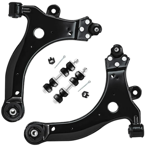 Detroit Axle - Front 4pc Control Arms for Buick Allure Lacrosse Chevy Impala Monte Carlo Pontiac Grand Prix, 2 Lower Control Arms 2 Sway Bar End Links Suspension Kit Replacement