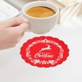 thumbnail image 4 of Christmas Coaster, Wine Cup Coaster, Holiday Tea Coaster, Festive Table Mat, Xmas Party Supplies, Holiday Home Decor, Restaurant Christmas Decor, Seasonal Drinkware Accessory, 4 of 6
