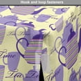 thumbnail image 4 of Tea Party Dog Crate Cover, Striped Teapots Cups Silhouettes Classical Calligraphy Pattern, Easy to Use Pet Kennel Cover for Medium Large Dogs, 35" x 23" x 27", Pale Yellow Lavender, by Ambesonne, 4 of 6