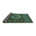 thumbnail image 2 of Ahgly Company Indoor Square Persian Turquoise Blue Traditional Area Rugs, 6' Square, 2 of 4