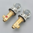 thumbnail image 5 of Brushed Nickel Widespread Basin Sink Faucet Waterfall Bathroom 3 Holes Vanity Mixer Taps, 5 of 15