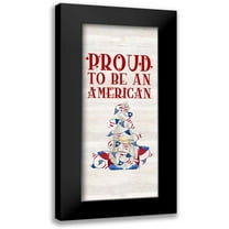 Reed, Tara 12x24 Black Modern Framed Museum Art Print Titled - Patriotic Gnomes vertical II-American