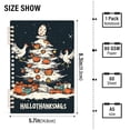 thumbnail image 2 of FORMRS 1-Subject Spiral Notebook 8" x 5" College Ruled 60 Refillable Sheet A5 Hard Cover, 2 Pack, White Halloween Christmas Trees, 2 of 7