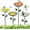 4PCS Sunflower, variant on 4 count Flower Bird Baths for Outdoors, 5.9" Metal Hummingbird Bath with Adjustable Stake, Colorful Garden Birdbath Decor Set for Outside Yard Lawn Patio(Datura)