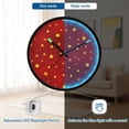 thumbnail image 5 of Indoor 12' Voice-Activated Luminous Decoration Wall Clock With LED Night Light Yellow Stars, 5 of 8
