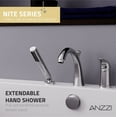 thumbnail image 5 of ANZZI Bank 65" Flat Bottom Freestanding Soaking Tub with Nite Faucet, White, 5 of 10