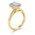 thumbnail image 4 of Gem Stone King 10K Yellow Gold White Moissanite Solitaire Engagement Ring for Women (2.52 Cttw, Emerald Cut 9X7MM, Gemstone, Available in Size 5, 6, 7, 8, 9), 4 of 8