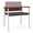 Mahogany-Adler, variant on Avon Reception Oversize Chair UPH Seat HPL Back / Silver Steel / Walnut / Blue