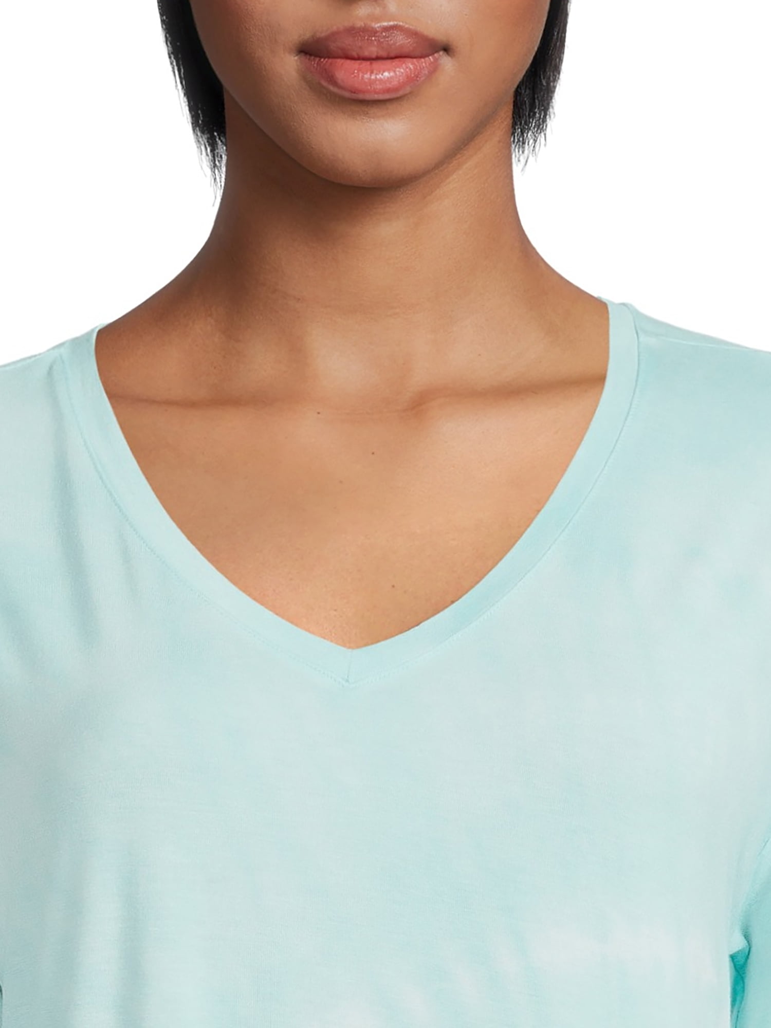 Time and Tru Women's V-Neck Tunic T- Shirt