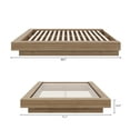 thumbnail image 5 of Nexera Marconi Queen Size Platform Wood Bed Frame, Brown Oak, 5 of 9