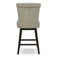 thumbnail image 5 of CHITA Swivel Counter Height Bar Stools with Faux Leather, 26 inch, Stone Gray, 5 of 9