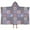 Purple Ethnic Geometric, variant on Purple Ethnic Geometric Patchwork Pattern Hooded Bath Towel,50"x30" for Ages 3 To 12 Kids, Quick Dry Lightweight Soft Microfiber Hood Beach Towel Cover Up for Kids