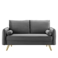 thumbnail image 5 of Modway Revive Performance Velvet Loveseat in Gray, 5 of 9