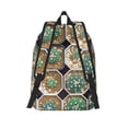 thumbnail image 2 of Lsque Cactus Garden Pattern Canvas Daypack, Durable Backpack, High-quality Versatile Backpack,Vintage Compact Backpack-Medium, 2 of 6