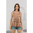 thumbnail image 4 of Camiseta sin mangas Disamer 2025 con cuello cuadrado floral plisado para mujer, 4 of 6