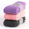 thumbnail image 2 of Yoicy Womens Extra Thick Wool Boot Crew Winter Socks (3 Pack),Plain Size 6-10,Multicolor, 2 of 7