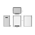 thumbnail image 4 of Kojooin 10.5 Gallon Dual Compartment Trash Can, Stainless Steel Step Pedal Garbage Bin with Removable Inner Buckets, 4 of 8