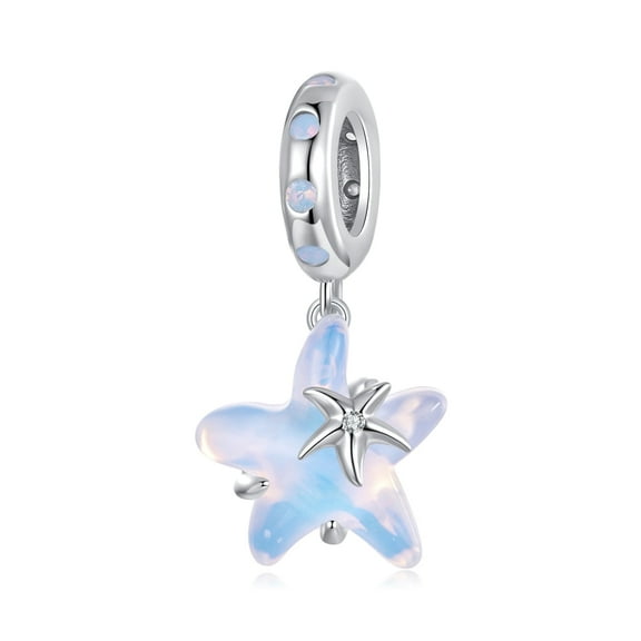Fantasy Starfish Pendant Charm 925 Sterling Silver Charm,Charm for Bracelets , Perfect Gift for Women