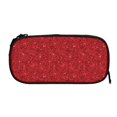 thumbnail image 5 of Uemuo Red Glitter Printed Pencil Pen Case, Portable Pencil Pouch with Zipper, Compact Stationery Bag Makeup Bag, Pencil Bag for Home Office, 5 of 9