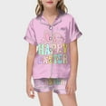thumbnail image 2 of LRen Girls Easter Outfits Size 4 Egg Painted Shirt and Pant Casual Set with Pockets Comfortable Silk Button Top Collared Easter Home Outfit Set Easter Gifts, 2 of 4