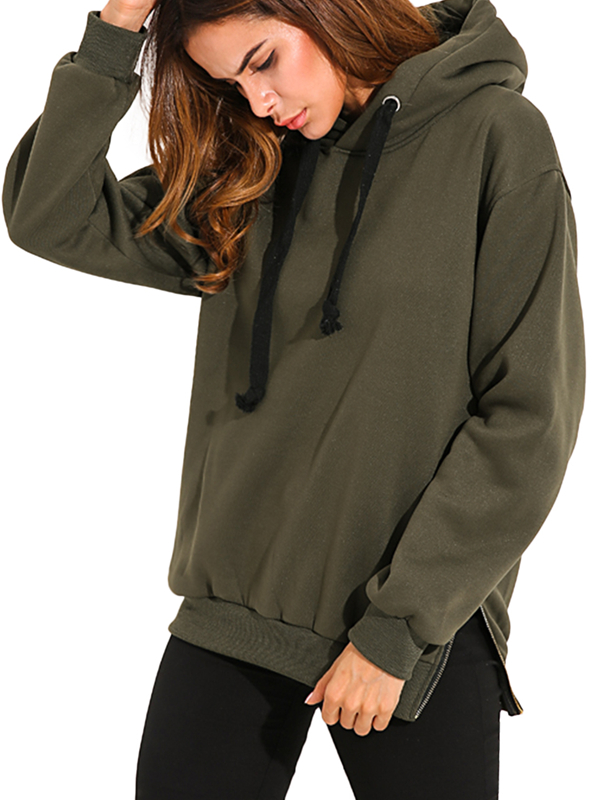 sideways zipper hoodie