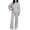 Gray, variant on Stralyhd Two Piece Womens Sets Travel Vacation Long Sleeve Outfits 2026 Fall Wide Leg Sweatsuit Fashion Casual Lounge Sets Gray L